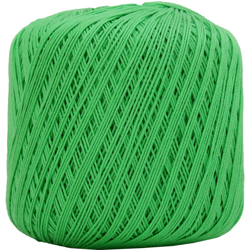 Cotton Crochet Thread – Size 10 – Bright Green – 175 Yds