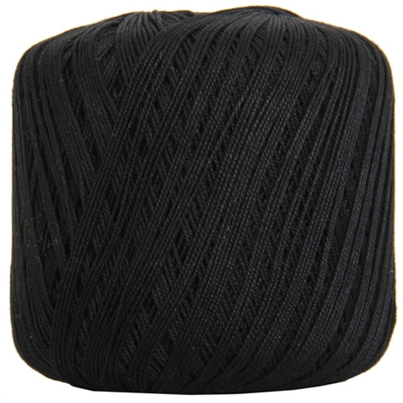 Cotton Crochet Thread – Size 3 – Black- 140 yds