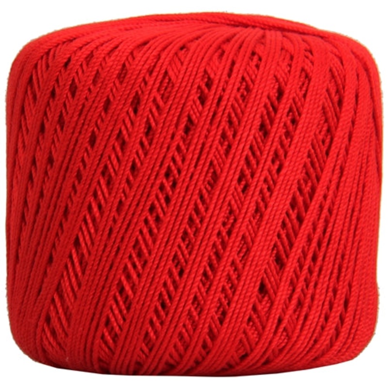 Cotton Crochet Thread – Size 3 – Red- 140 yds