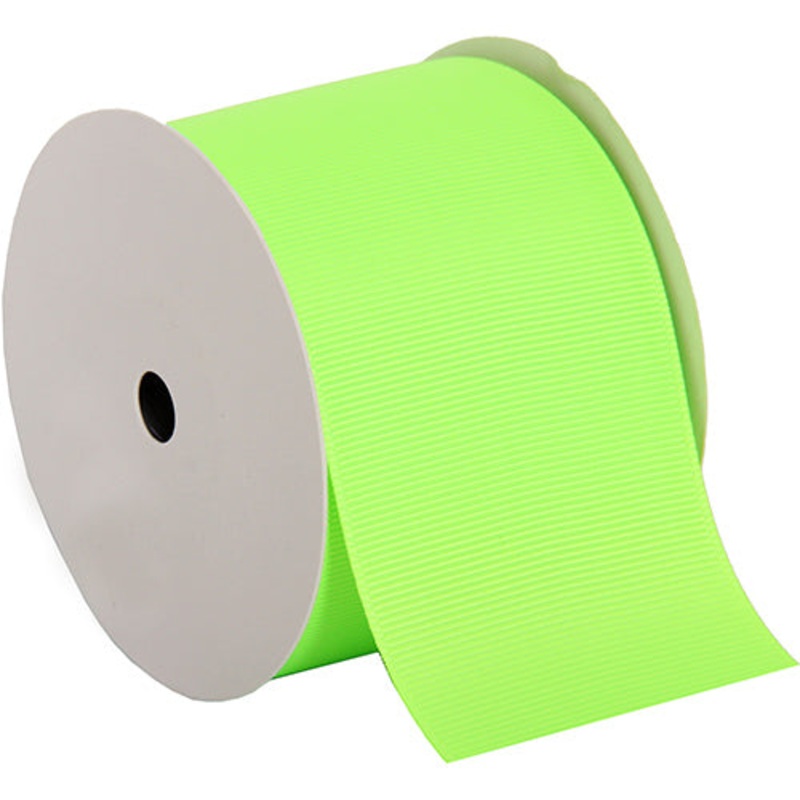 Grosgrain Ribbon 2 1/4″ – 10 Yards – Neon Green