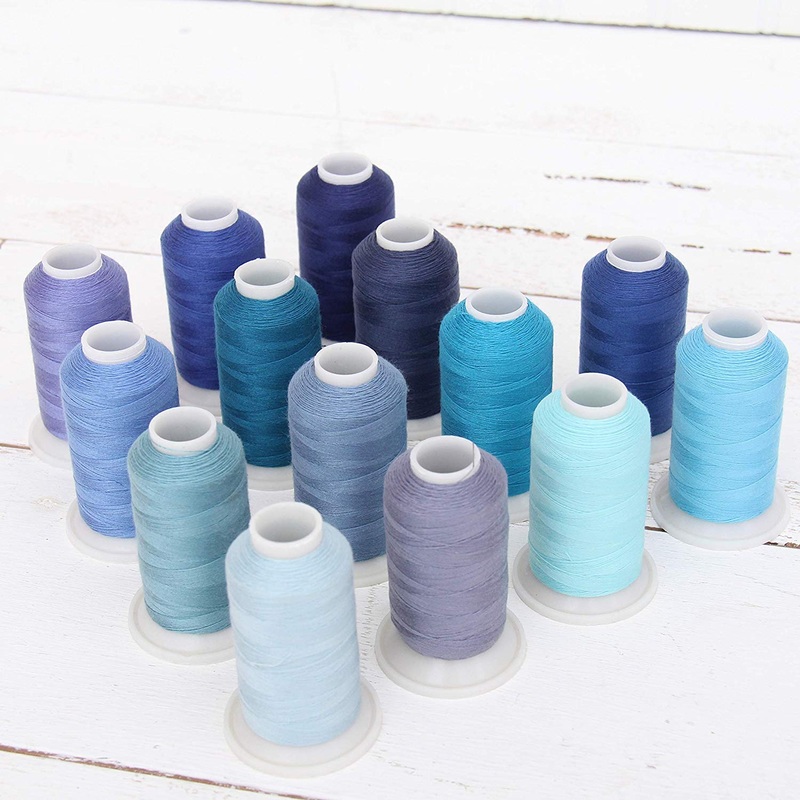 Sewing Thread 14 Cone Blue Shades Set – Color Builder