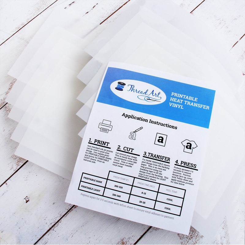 10 Inkjet Printable Heat Transfer Sheets for Light Colored Fabrics – 8.25″x11.75″ Sheets