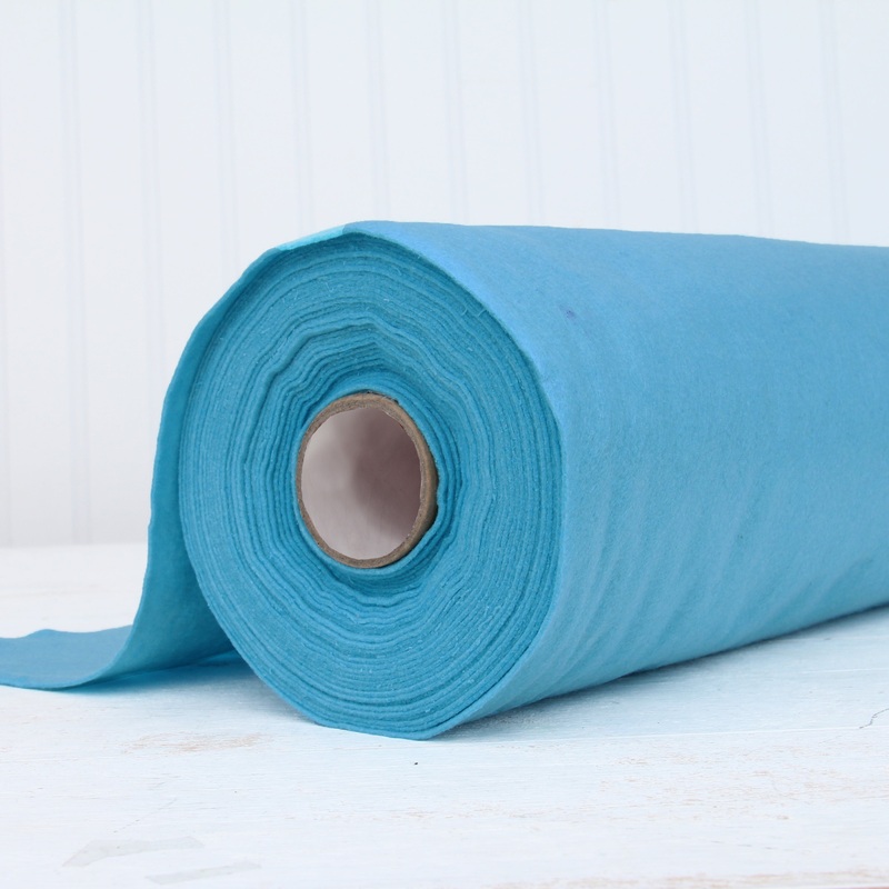 Aqua Felt By The Yard – 36″ Wide – Soft Premium Felt Fabric