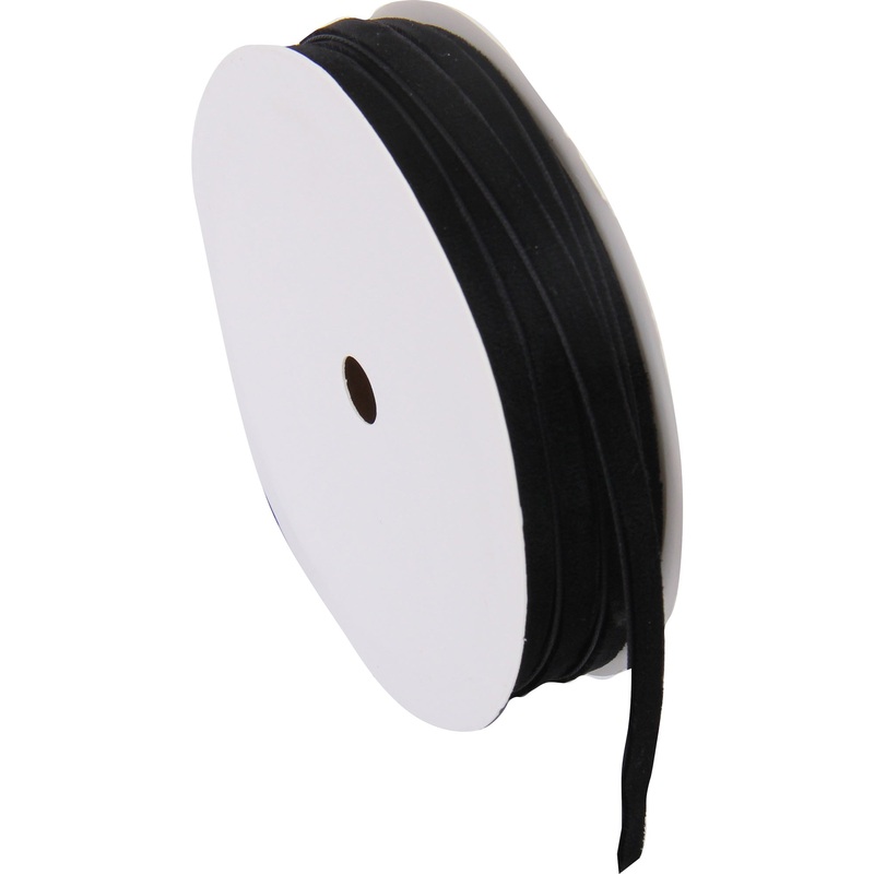 Black Velvet Ribbon – Thin 1/4″ Wide Roll – 5 Yard Roll