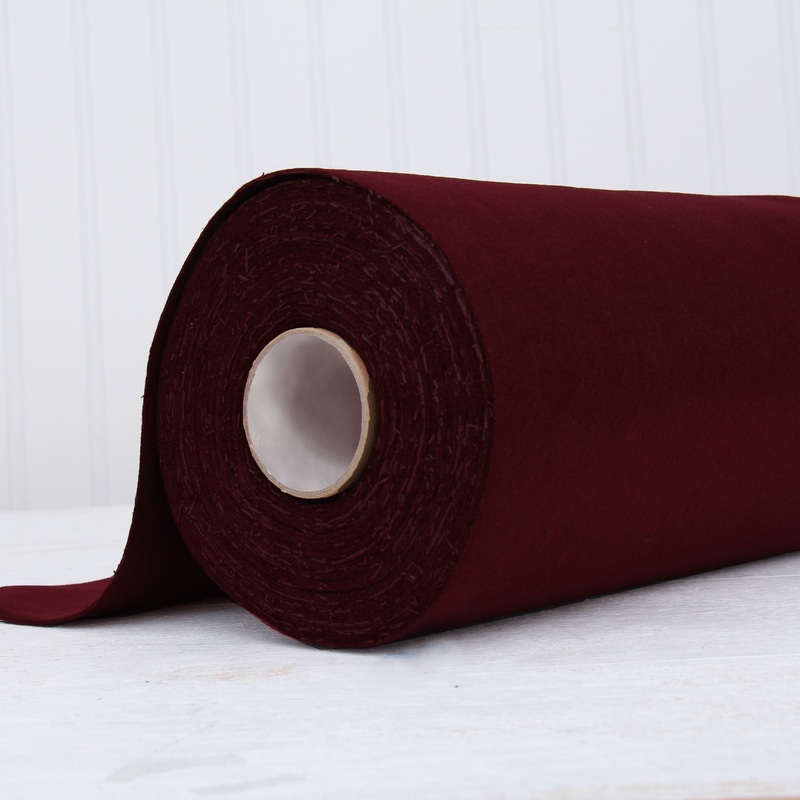 Burgundy Felt By The Yard – 36″ Wide – Soft Premium Felt Fabric