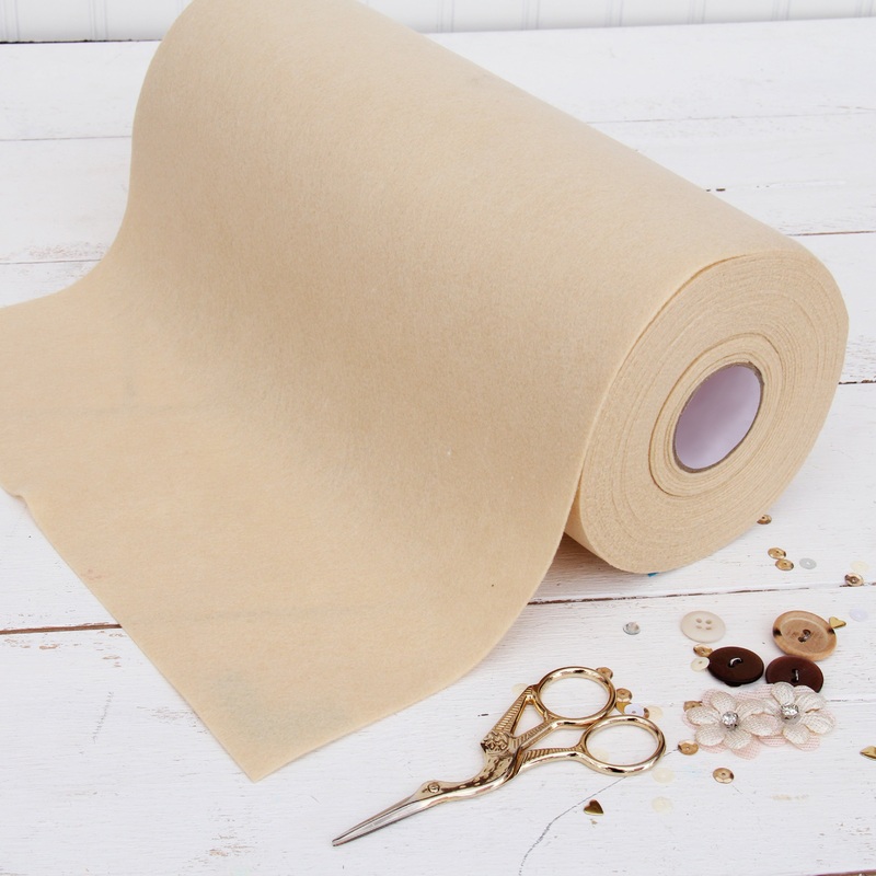 Cream Felt 12″ x 10 Yard Roll – Soft Premium Felt Fabric