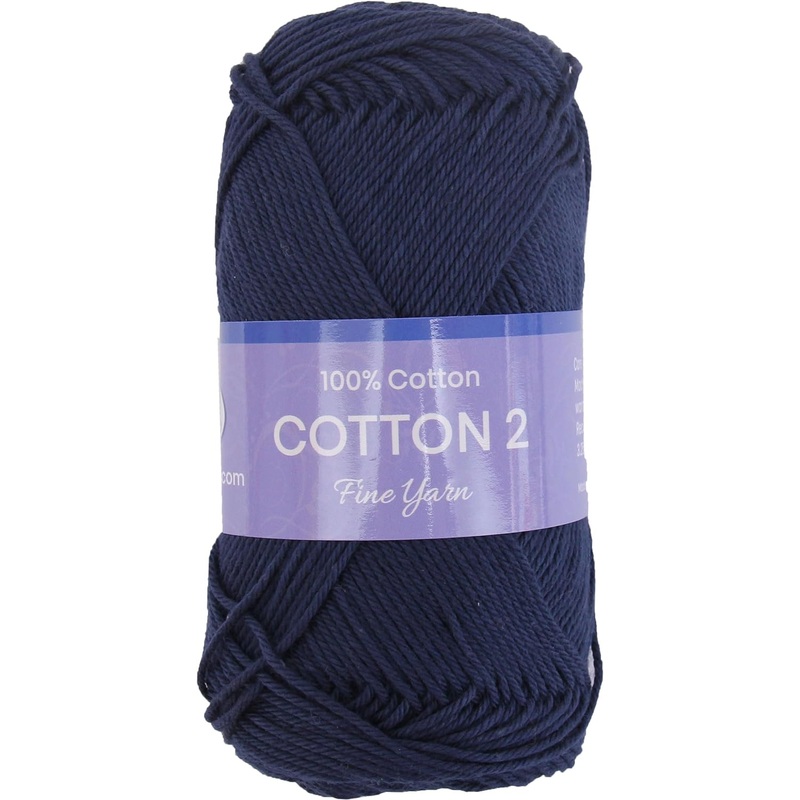 Crochet Cotton Yarn – Navy – #2 Sport Weight – 50 gram skeins – 165 yds