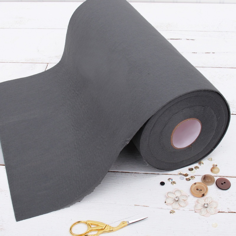 Dark Grey Felt 12″ x 10 Yard Roll – Soft Premium Felt Fabric