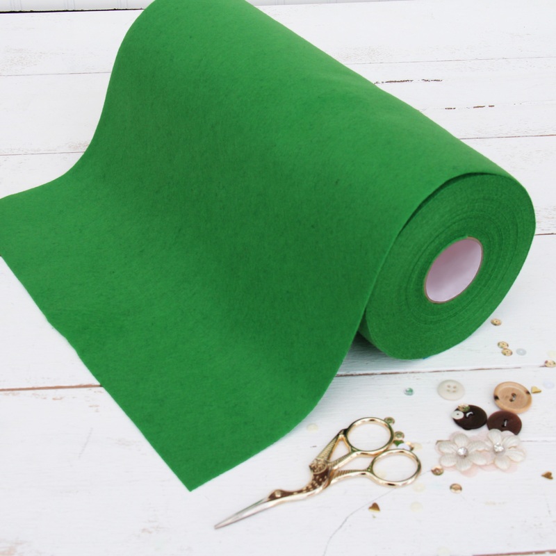 Green Felt 12″ x 10 Yard Roll – Soft Premium Felt Fabric