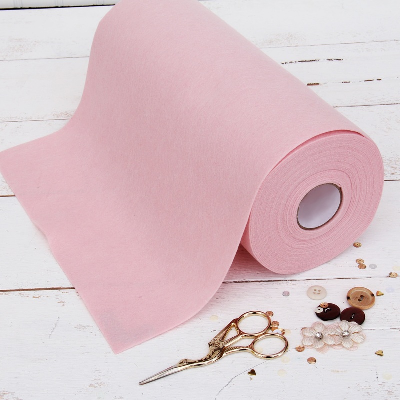 Light Pink Felt 12″ x 10 Yard Roll – Soft Premium Felt Fabric
