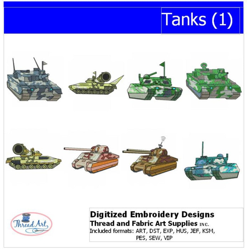 Machine Embroidery Designs – Tanks(1)