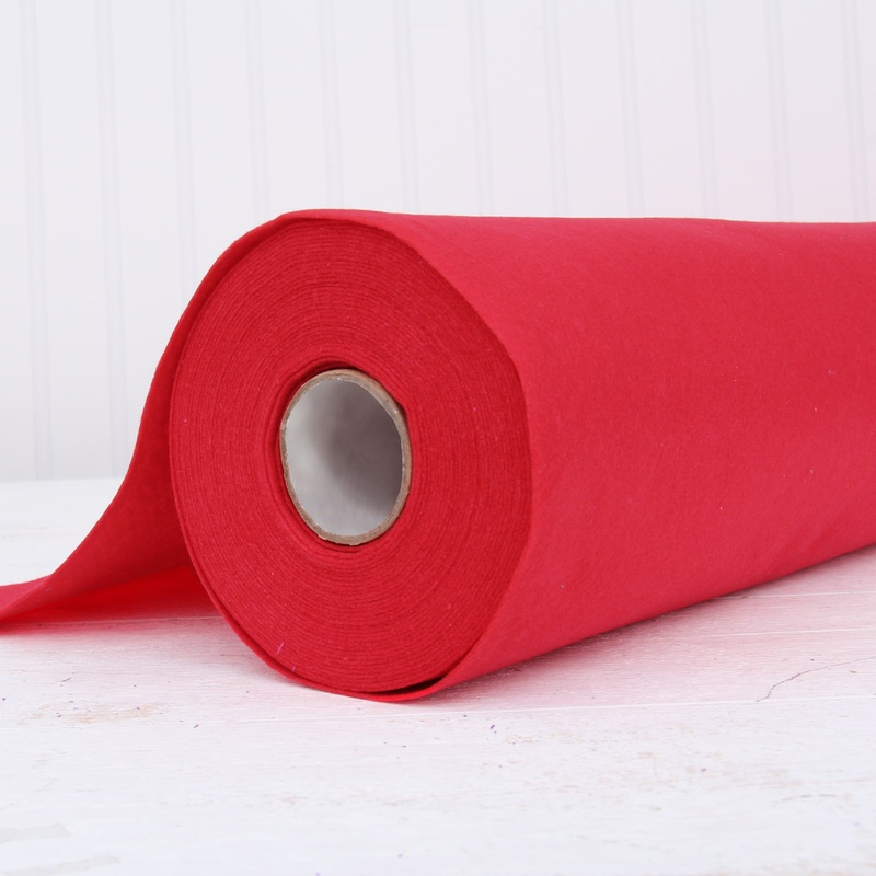 Red Felt By The Yard – 36″ Wide – Soft Premium Felt Fabric