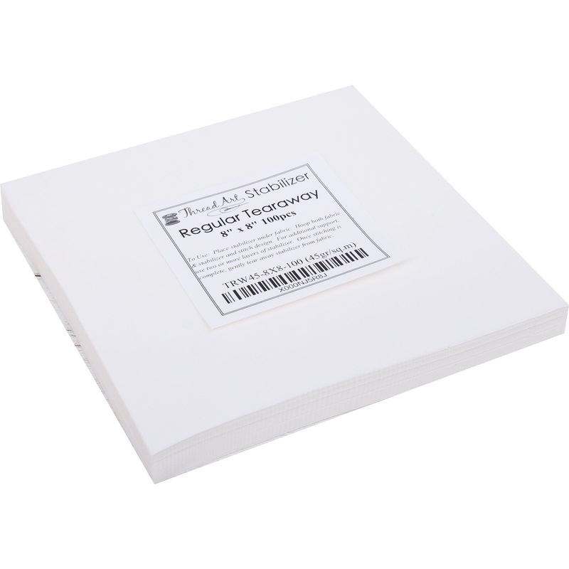 Regular Tearaway Embroidery Stabilizer – 8×8 100 Precut Sheets