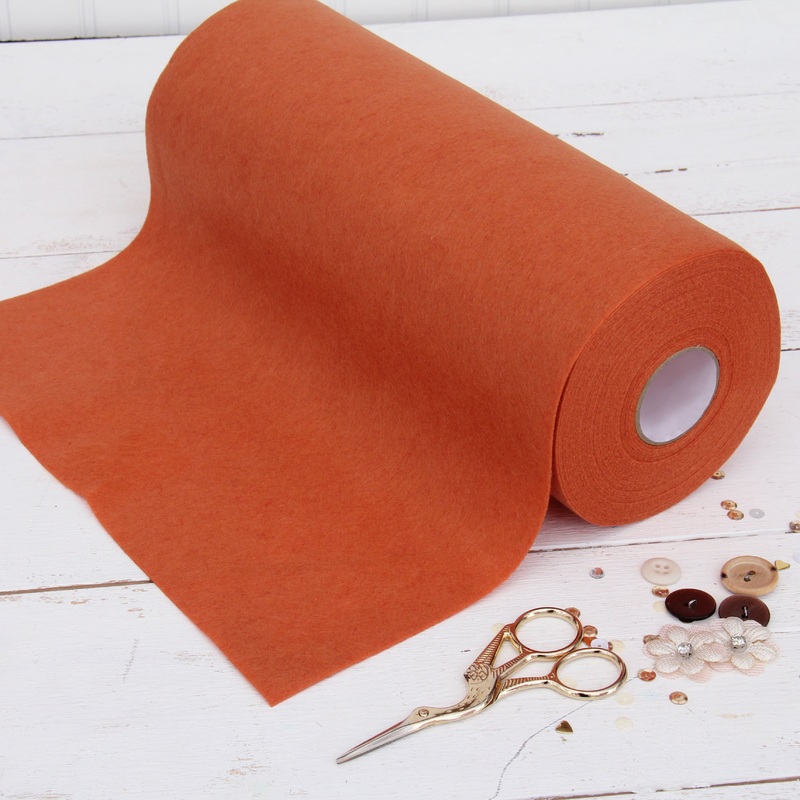 Rust Felt 12″ x 10 Yard Roll – Soft Premium Felt Fabric