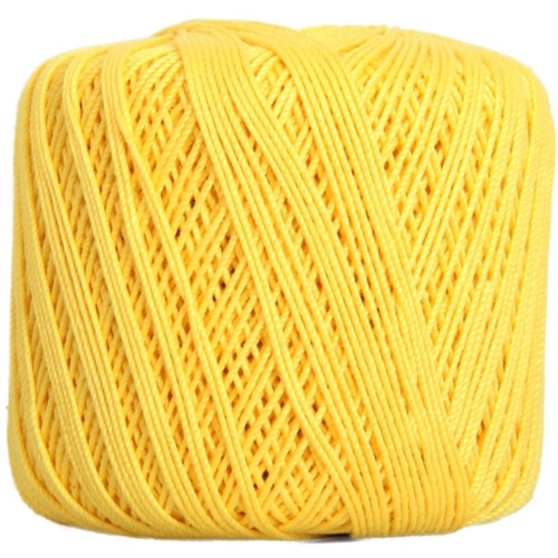 Cotton Crochet Thread – Size 3 – Yellow- 140 yds