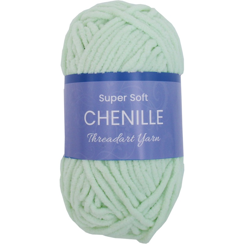 Super Soft Chenille Yarn – #5 – Seafoam – 50 gram skeins – 60 yds