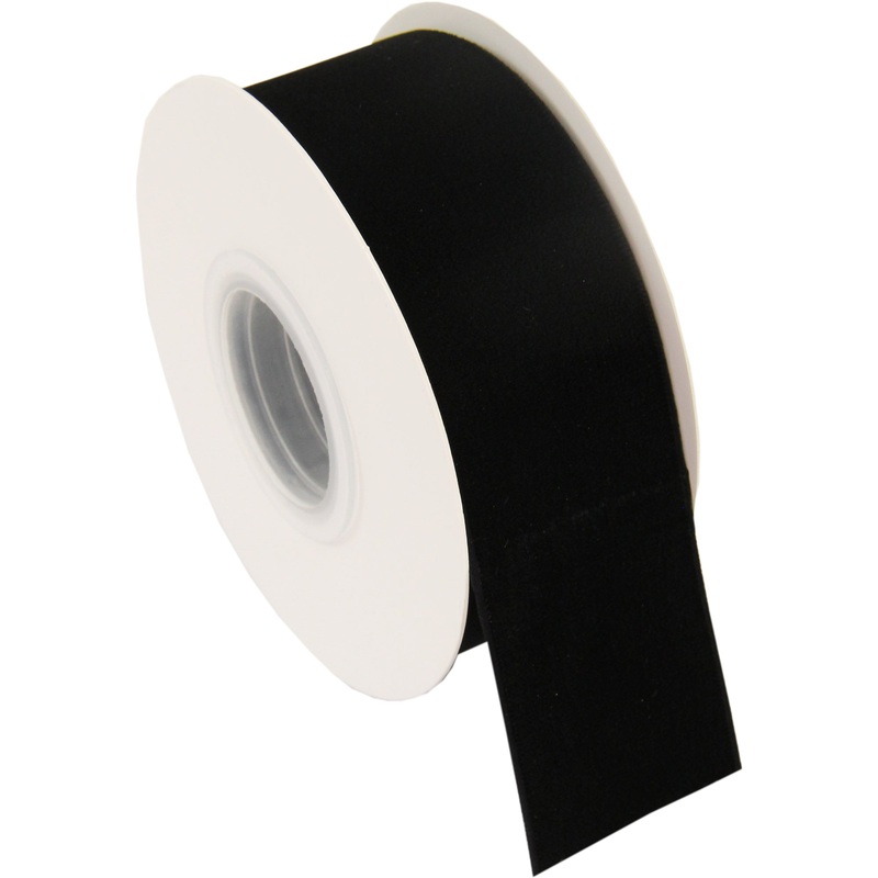 Black Velvet Ribbon –  1 1/2″ Wide Roll – 5 Yards