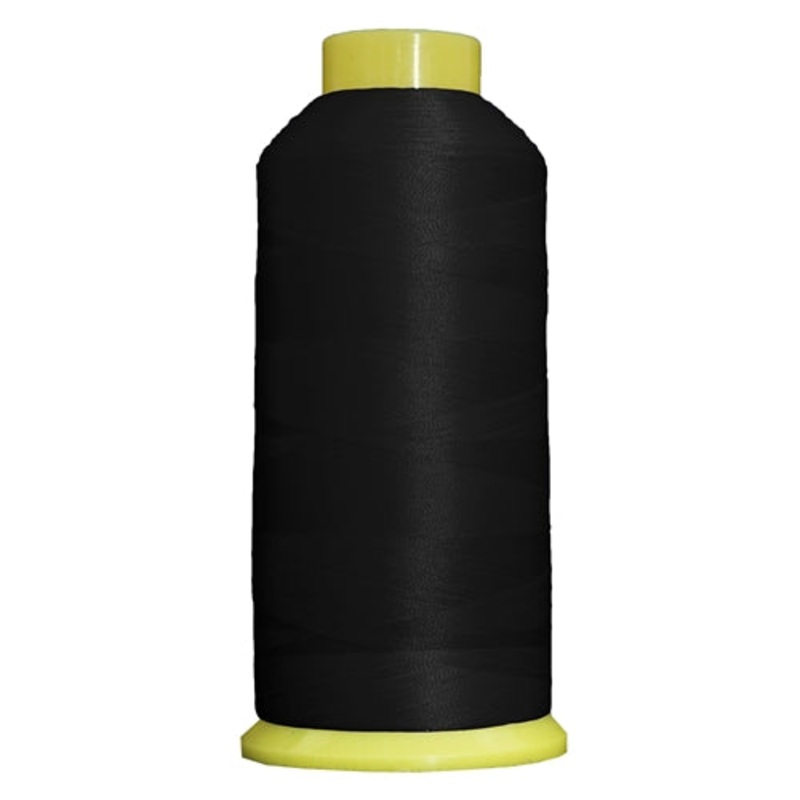 Black Embroidery Thread No. 102 – Large Polyester 5000 Meter Cone