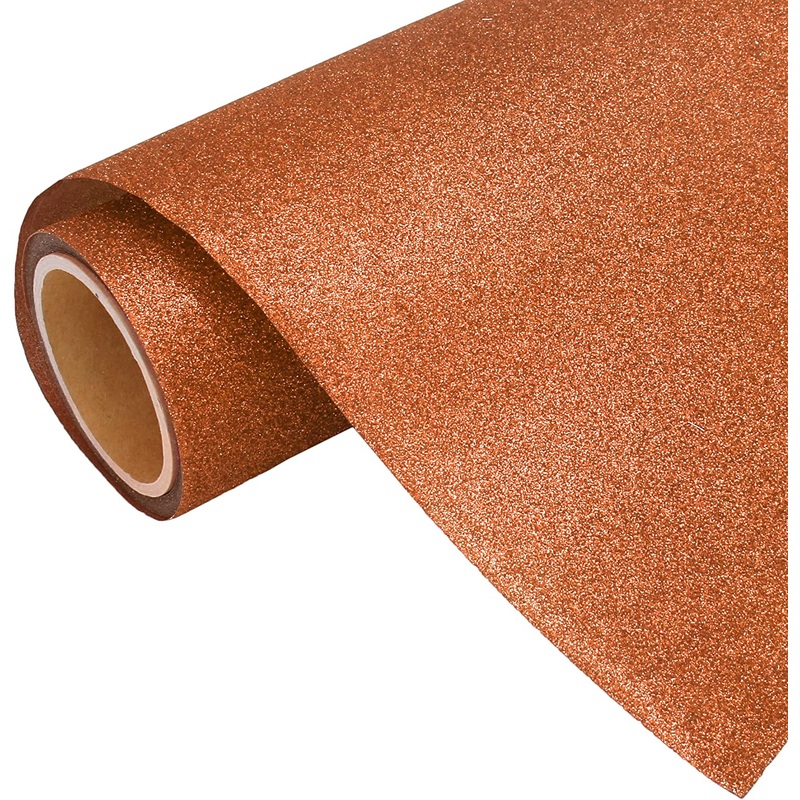 Copper Glitter Iron On Vinyl 20″ Wide Sold By the Yard