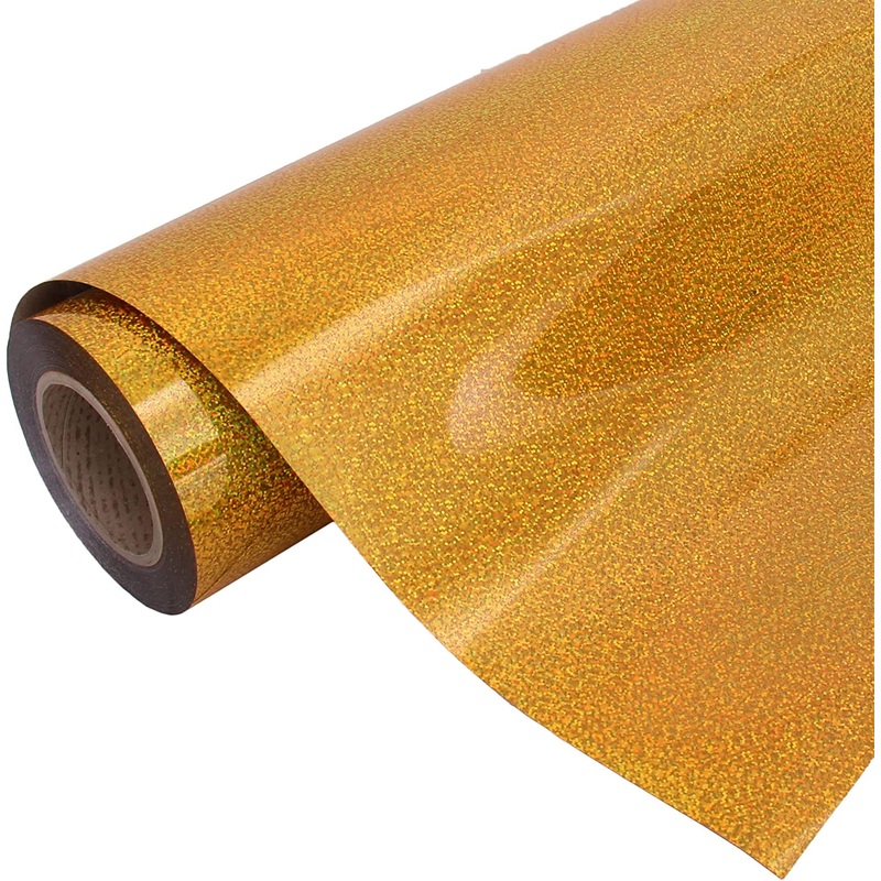 Holographic Gold 20″ Heat Transfer Vinyl Film By The Yard