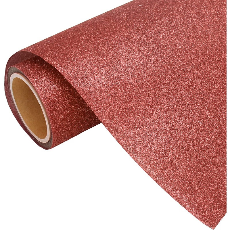Peach Glitter Iron On Vinyl 20″ Wide Sold By the Yard