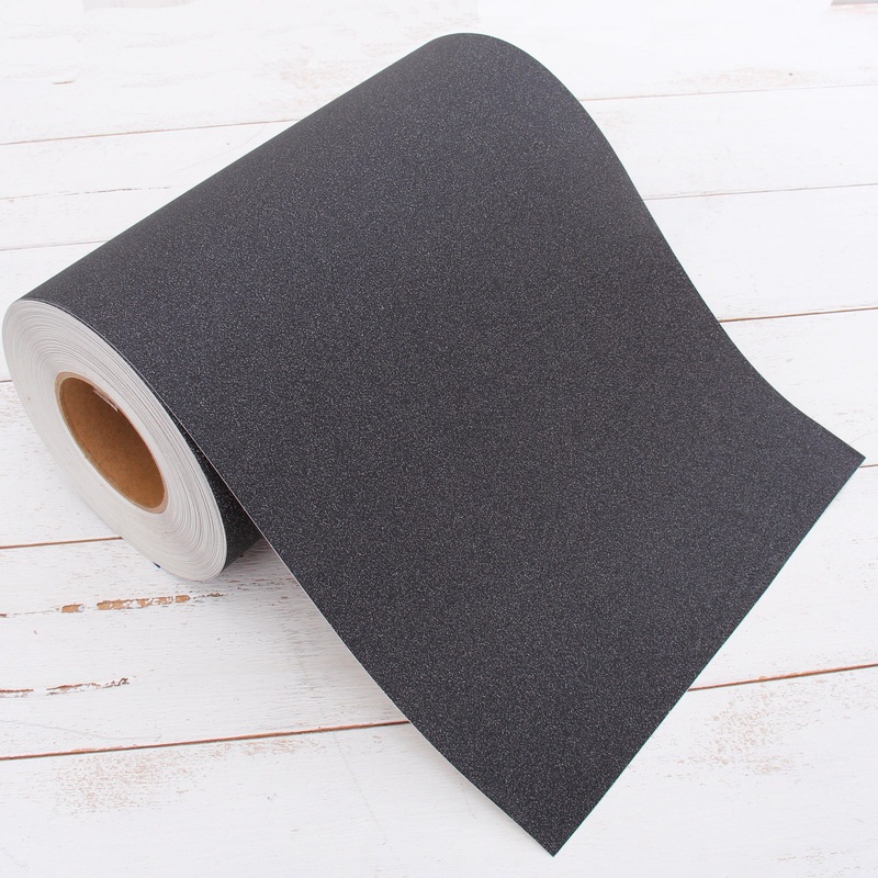 Black Glitter Vinyl Peel and Stick Paper Self Adhesive 12″ Wide