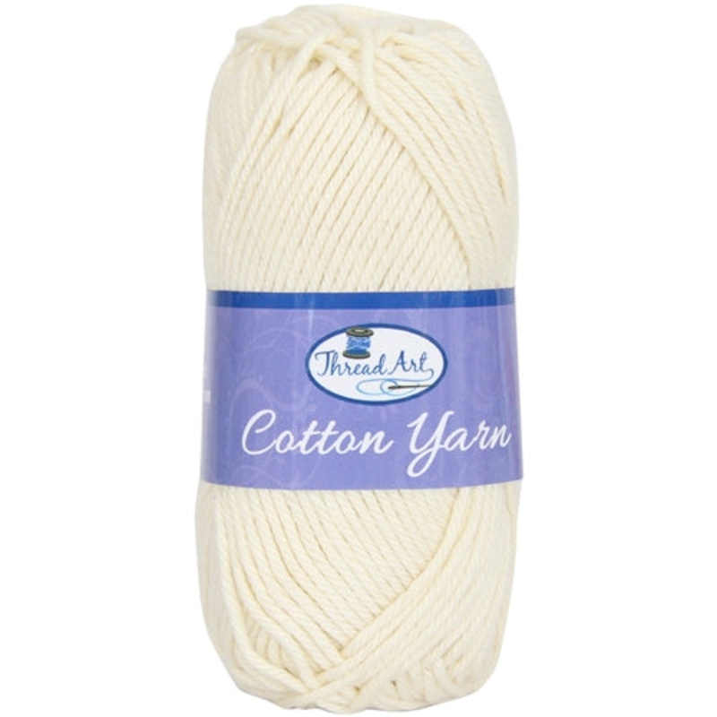 Crochet Cotton Yarn – #4 – Natural – 50 gram skeins – 85 yds