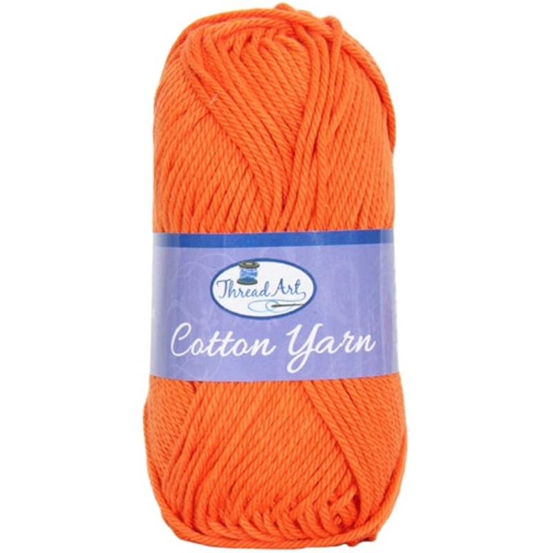 Crochet Cotton Yarn – #4 – Orange – 50 gram skeins – 85 yds