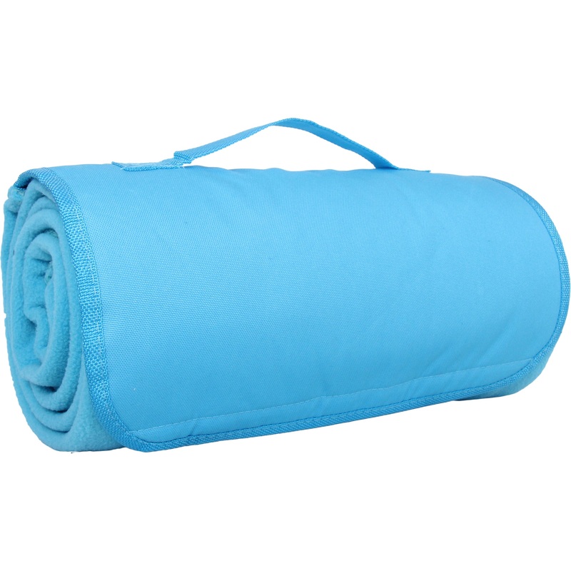 Travel Blanket with Carrying Strap Soft Fleece – Turquoise