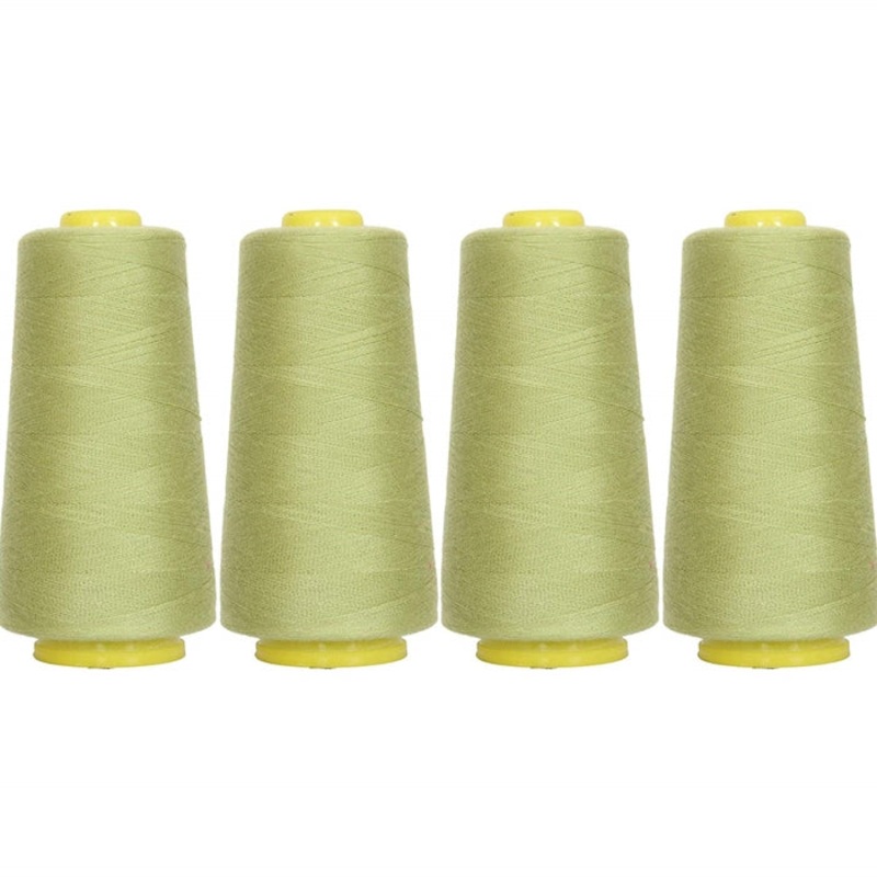 Four Cone Set of Polyester Serger Thread – Avocado 222 – 2750 Yards Each