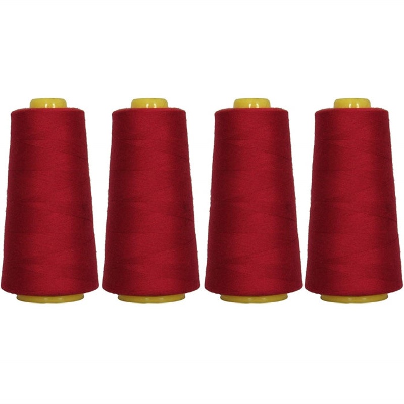 Four Cone Set of Polyester Serger Thread – Bay Berry 292 – 2750 Yards Each