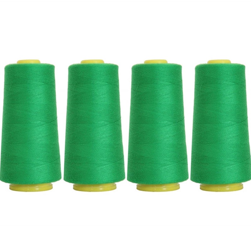 Four Cone Set of Polyester Serger Thread – Dk Grass 219 – 2750 Yards Each