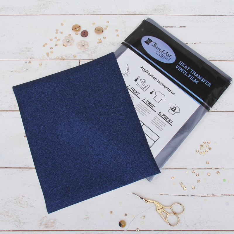Navy Glitter  Iron On Vinyl – Pack of Heat Transfer Sheets