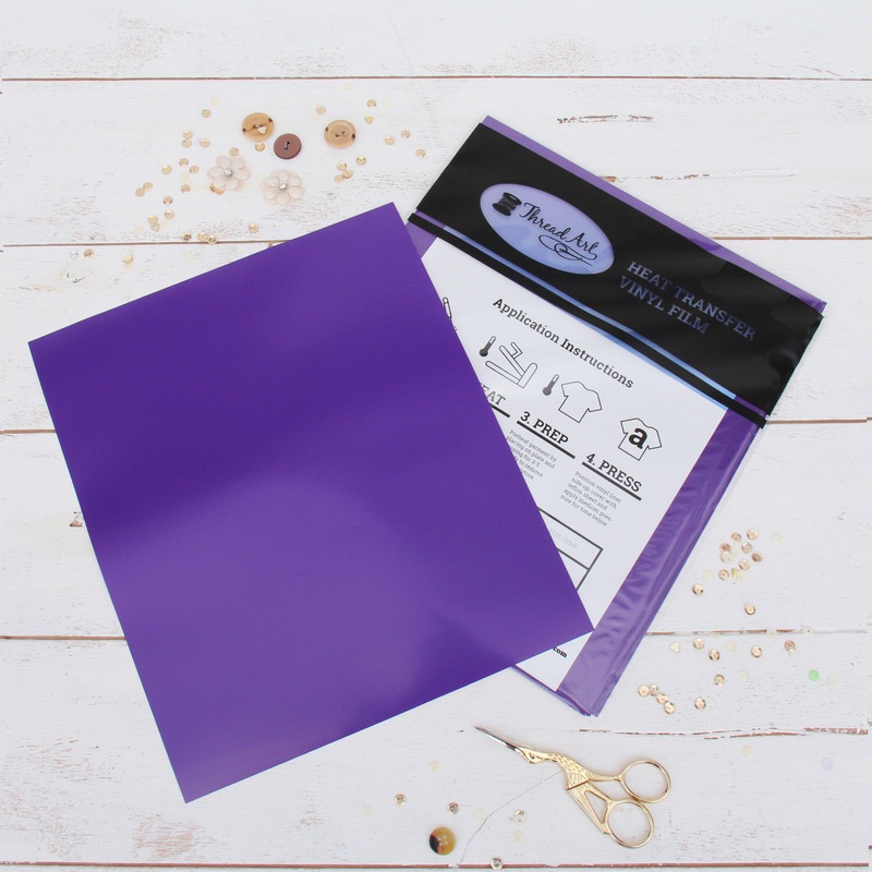 Purple Iron On Vinyl – Heat Transfer Pack of  Sheets