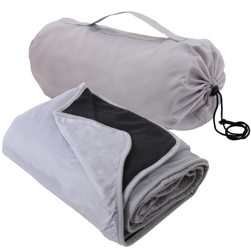 Waterproof Picnic Blanket – 79″x55″ – Grey/Black – Camping, Sports