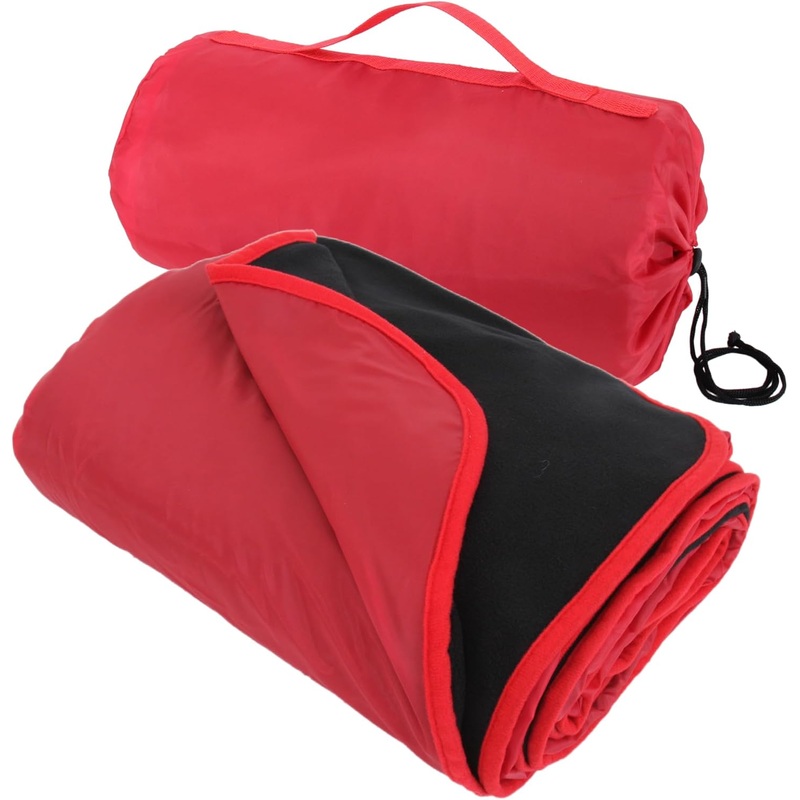 Waterproof Picnic Blanket – 79″x55″ – Red/Black – Camping Sports