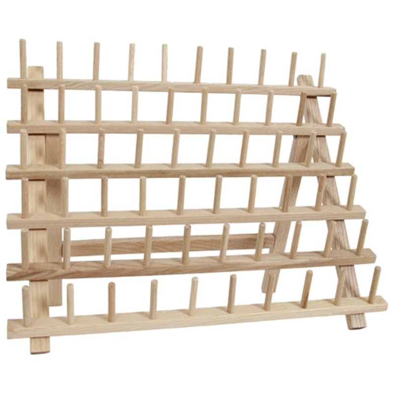 60 Spool Thread Rack – Premium Wood Thread Organizer