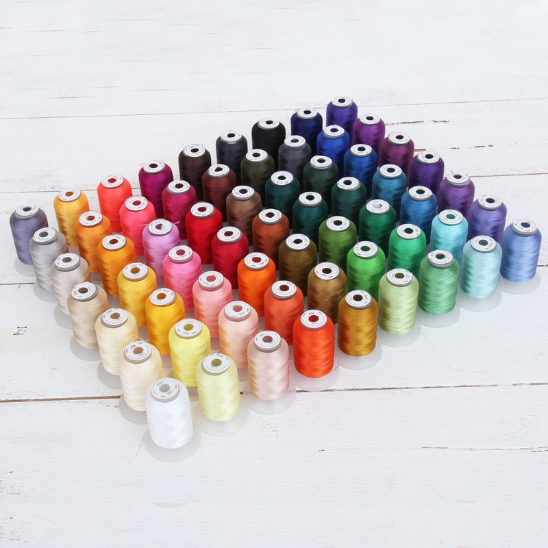 63 Cones Brother Colors 500 Meter Polyester Machine Embroidery Thread