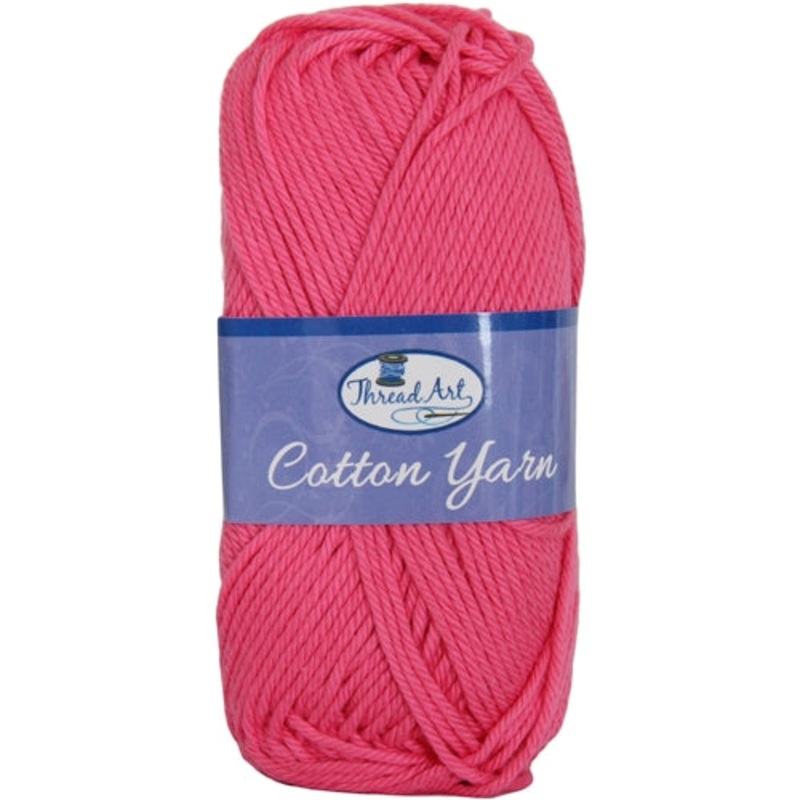 Crochet Cotton Yarn – #4 – Hot Pink – 50 gram skeins – 85 yds