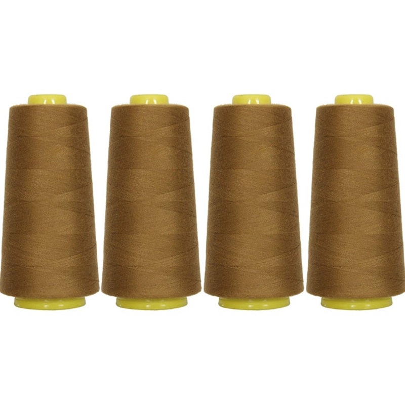 Four Cone Set of Polyester Serger Thread – Olive 340 – 2750 Yards Each
