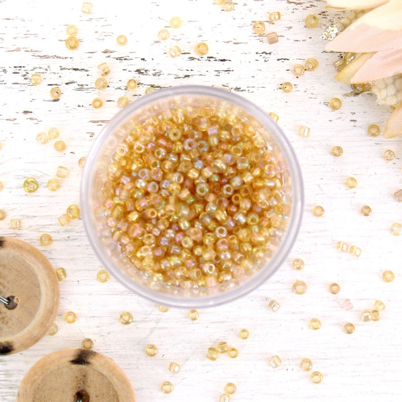 Gold Glass Seed Beads, Size 12, Round