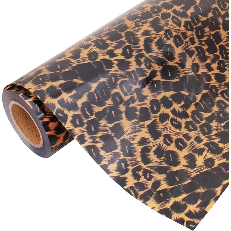 Leopard Metallic Foil Heat Transfer Vinyl 20″ Wide Sold By The Yard