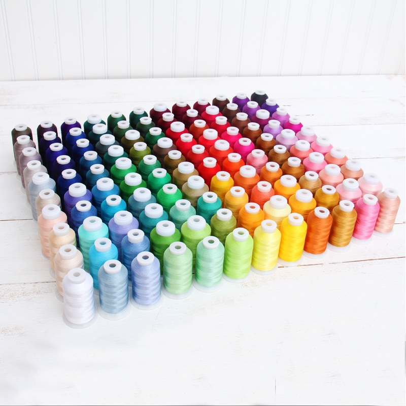 120 Colors of Polyester Embroidery Thread Set – 1000 Meters