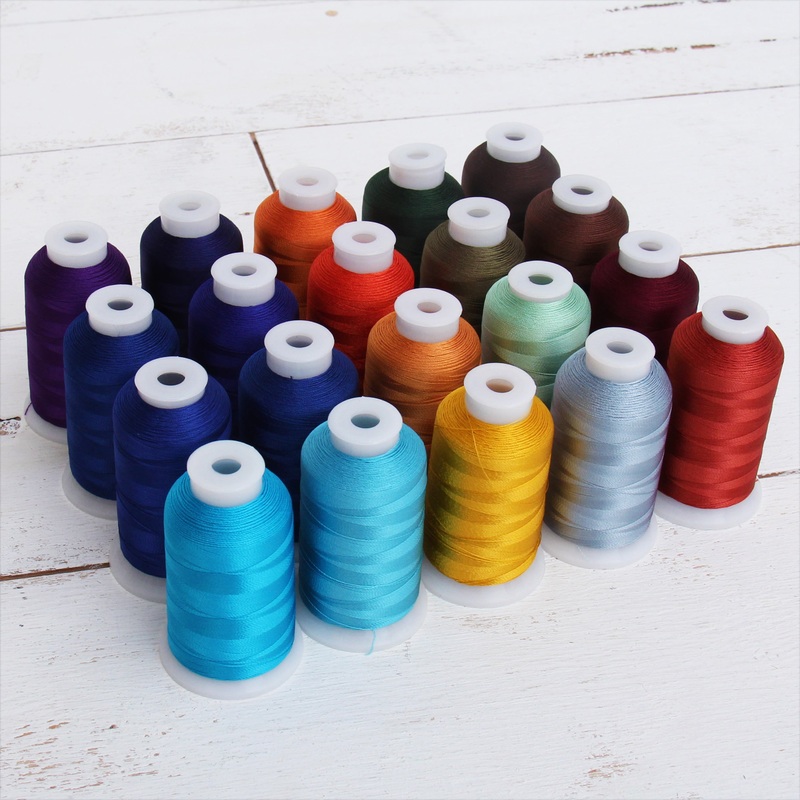 20 Colors of Polyester Embroidery Thread Set – Royal Colors