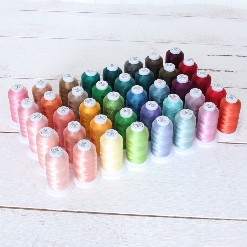 40 Cones of 500 Meters Polyester Machine Embroidery Thread – Vivid Set