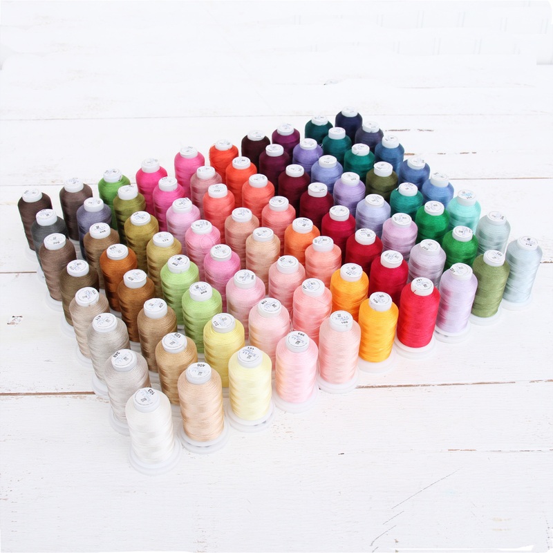 80 Cones of 500M Polyester Machine Embroidery Thread Set – C&D