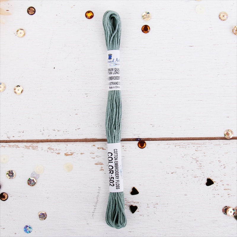 Antique Grey Premium Cotton Embroidery Floss – Six Strand Thread – No. 502