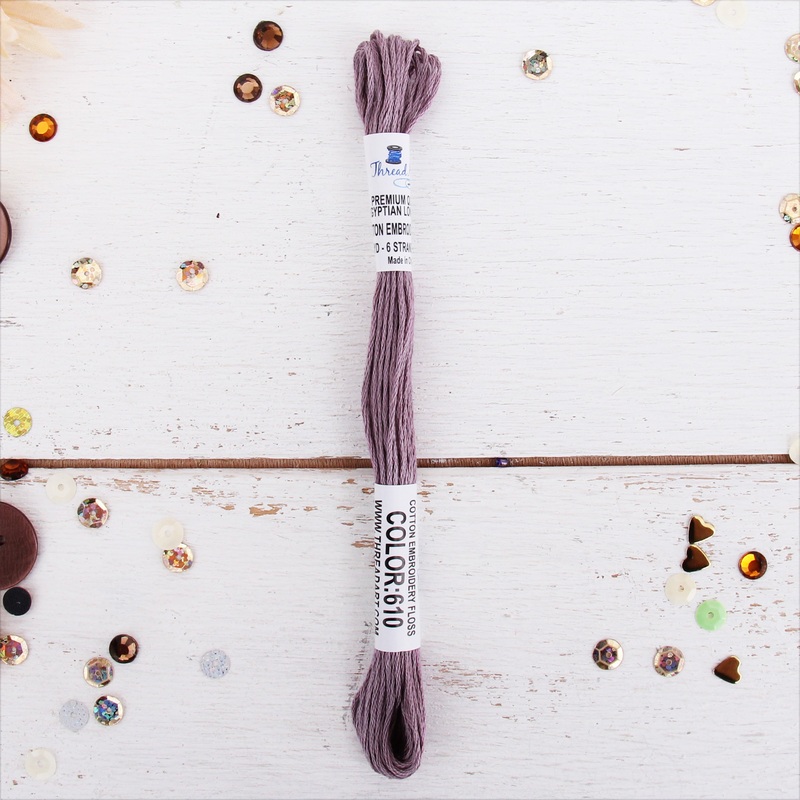 Antique Violet Premium Cotton Embroidery Floss – Six Strand Thread – No. 610