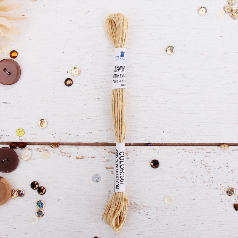 Cream Premium Cotton Embroidery Floss – Six Strand Thread – No. 507