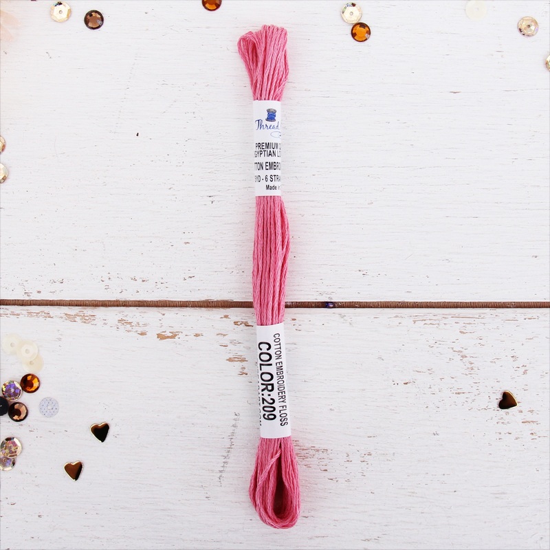 Dusty Rose Premium Cotton Embroidery Floss – Six Strand Thread – No. 209